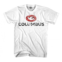 COLUMBUS SCRATCH T-shirt bianco